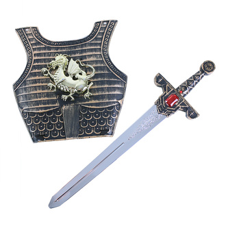 Rytiersky meč so zvukom a hrudným plátom