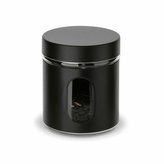 dóza  650ml SKLO ČERNÁ, d10x12cm, průhled
