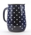 džbán 2,5l - modrý, bílý puntík, d11,5x20cm, smalt