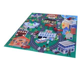 koberec hasiči s kovovými auty