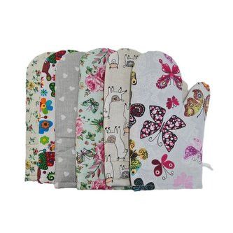 chňapka 26x17cm ALU/BA, levá, magnet, poutko, podš. mix vzorů