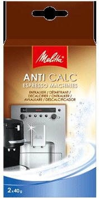 Melitta Anti Calc odvápňovač pro espresso a kapslové kávovary 2x 40 g