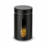 dóza 1000ml SKLO ČERNÁ d10x18cm, průhled