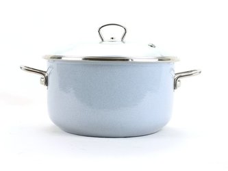 hrnec+PO d16 (1,5l), šedomodrý, PREMIUM, smalt