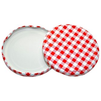 víčko TWIST  66-10ks KÁRO červ./bílé (skl.377ml)