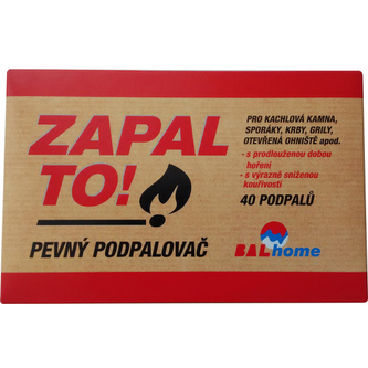 Zapal to pevný podpalovač 40 podpalů