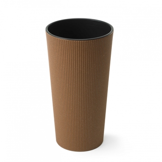Plastový květináč Lilia Jumper ECO 570 mm, přírodní dřevo