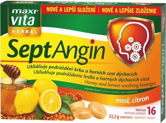 Maxi Vita SeptAngin med, citron 16 pastilek