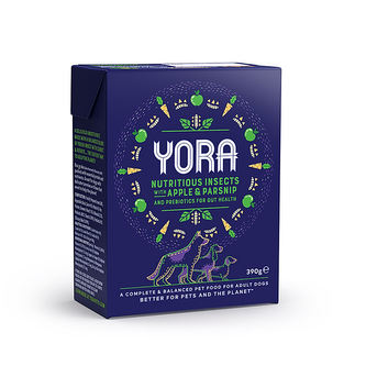 YORA Dog Tetrapack paštika z hmyzu s jablkem 390g