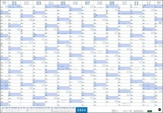 Mega-Posterplaner, blau 2024