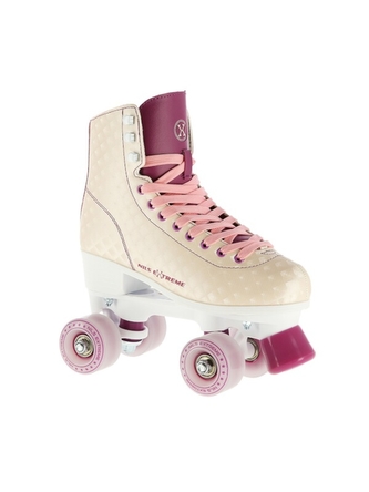 Nils extreme - Quad kolečkové brusle NQ14110 krémové velikost 34