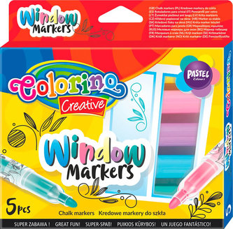 Kriedové popisovače na sklo - sada 5 farieb