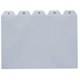 Rozlišovače do kartoték A5 PVC, A-Z, 25-dílné,šedé