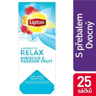 Ovocný čaj Lipton Relax- ibišek a maracuja,25x1,6g