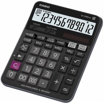 Velká stolní kalkulačka Casio DJ 120D Plus, černá