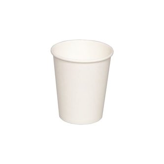 Jednorázové kelímky na kávu - papírové, bílé, 200 ml, 50 ks