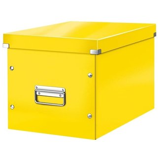 Krabice CLICK-N-STORE čtverc.A4,Leitz WOW, žlutá
