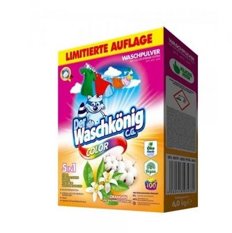 Waschkönig prací prášek 6 kg Orangen Und Baumwollextrakt Color - 100 WL