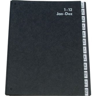 Třídicí kniha Q-Connect, A4, 1-12, černá