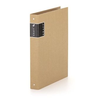 2kr.pořadač Kraft nature-A4, šíře hřbetu 4cm,hnědý