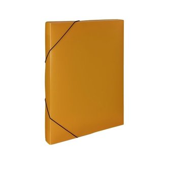 Plastový box na spisy Opaline, gumička A4, oranž.