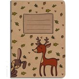 Sešit linkovaný A5, kraft, srnec