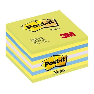 Bločky Post-it, v kostce, 76 x 76 mm, lemon