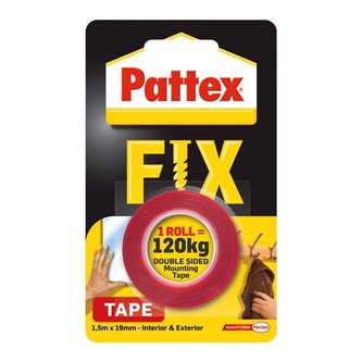 Montážní páska Pattex FIX, oboustr.,19 mm x 1,5 m