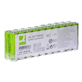 Alkalické baterie Q-Connect -1,5V,LR6,typ AA,20 ks