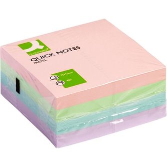 Bločky Q-Connect, 76 x 76 mm, pastelové barvy