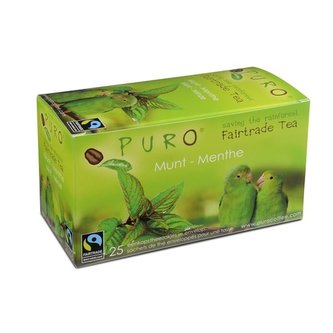 Zelený čaj Puro - máta, Fair trade, 25x 2 g