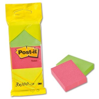 Bločky Post-it, 51 x 38 mm, barevné