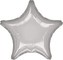 Foliový balón hvězda 48 cm, stříbrná metallic