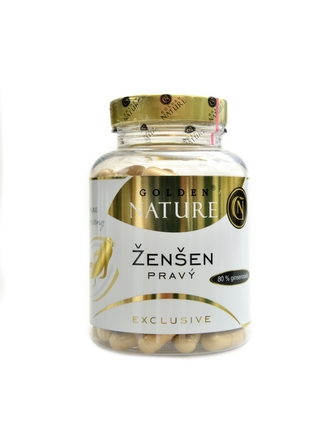 Golden Nature - Ženšen pravý 80% ginsenosidů 100 kapslí
