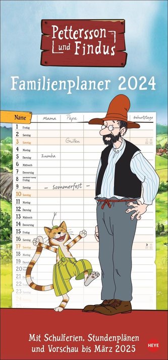Pettersson und Findus Familienplaner 2024
