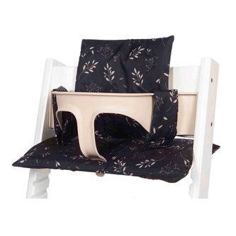 Výplň do židličky Seat Cushion Set Romantic Leaves Black