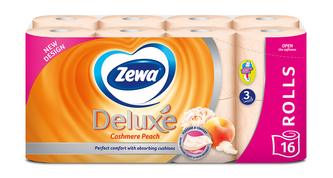 Zewa deluxe cashmere peach toaletní papír, parfémovaný, 3vrstvý 16x150