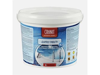 Multifunkční tablety pro chlorovou dezinfekci bazénové vody CRANIT Quatro 4v1 2,4kg