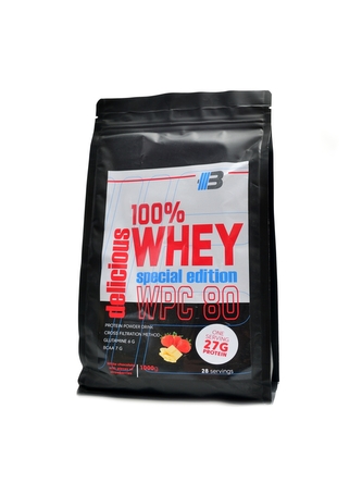 Body nutrition - Excelent Delicious 100% whey protein 80 1000g - bílá čokoláda s kousky jahod Body nutrition - Excelent Delicious 100% whey protein 80 1000g - bílá čokoláda s kousky jahod