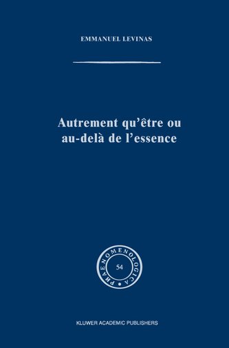 Autrement qu'être ou au-delà de l'essence