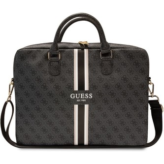 Guess PU 4G Printed Stripes Computer Bag 15/16" černý