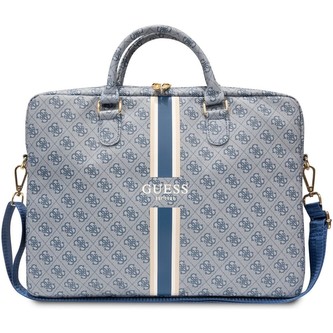 Guess PU 4G Printed Stripes Computer Bag 15/16" modrý