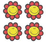 Podtácek sada 4 ks - slunečnice červená - 10x10 cm - 4ks