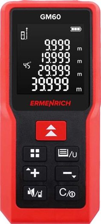 Laserový dálkoměr Ermenrich Reel GM60 - vzdálenost, úhel, plocha, objem