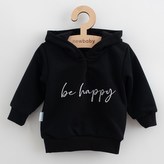 Kojenecká tepláková mikina s kapucí New Baby Be Happy - velikost 80 (9-12m)