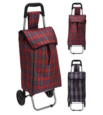 Nákupní taška Excellent na kolečkách 30 l kostka černá KO-116000080cern