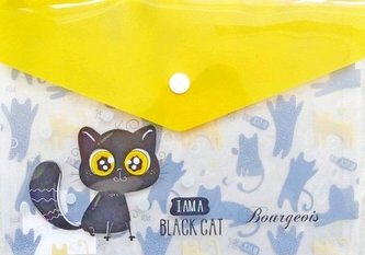 Teczka A5+ plastikowa z klipsem Koty P0108