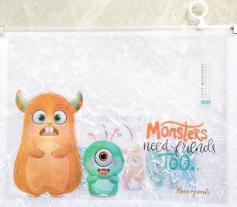 Teczka A4+ z plastikowym suwakiem Potworki P0149