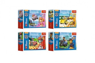 Puzzle 20miniMAXI-Paw Patrol/Tlapková patrola 4 druhy v krabičke 11x8x4cm