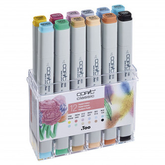 Sada markerů Copic Classic 12ks pastelové tóny